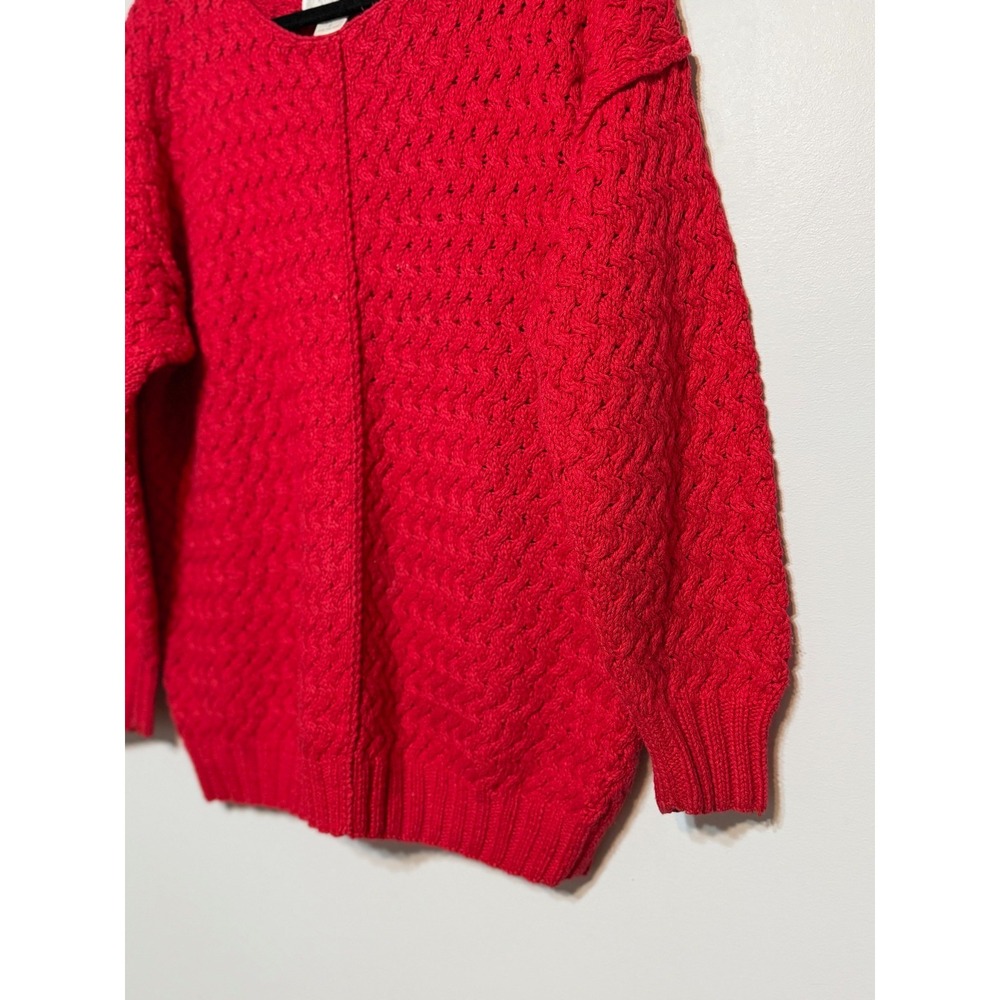 Vintage The Limited Chunky Hand Knit Sweater Women Medium Cottagecore Retro - Picture 4 of 7